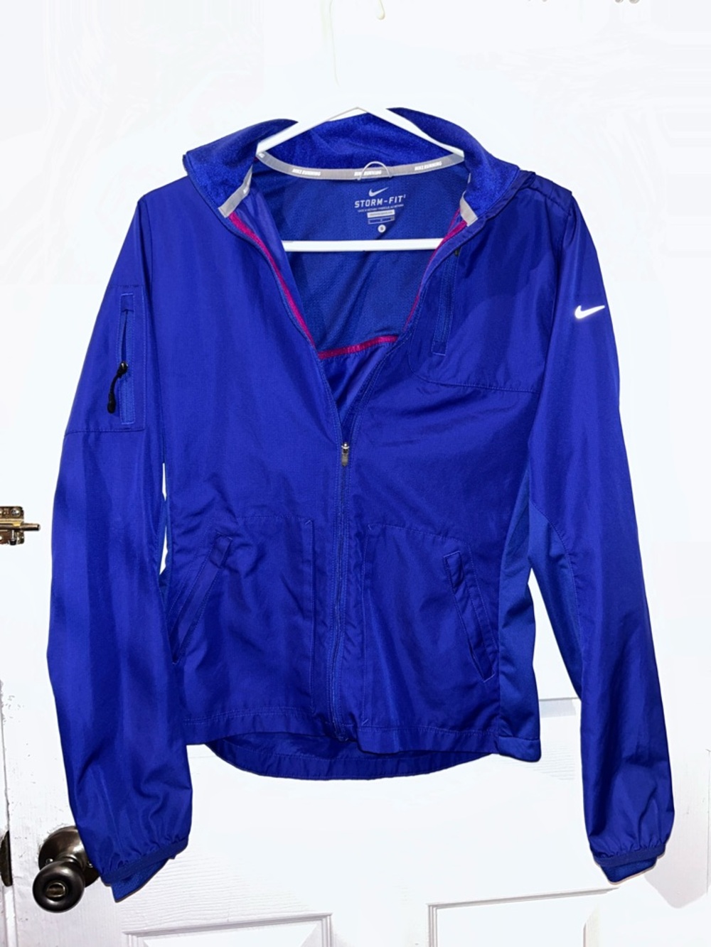 Nike Women’s Storm-FIT Hooded Utility Jacket in Royal Blue